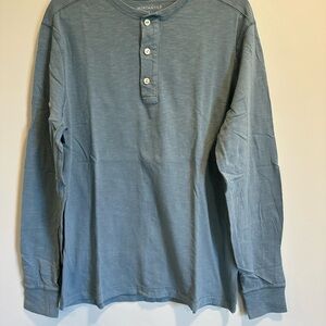 J.Crew Blue Henley Long-Sleeve Shirt